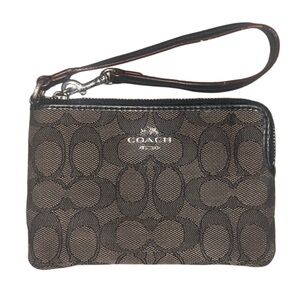 Authentic Coach Signature C Pattern Wristlet